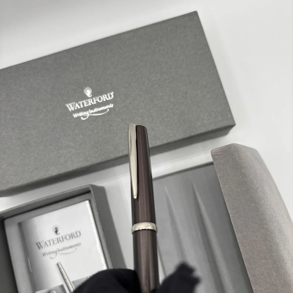 Waterford Glen Rollerball Pen,‎ Charcoal Grey Silver Trim | W407 NEW With Box